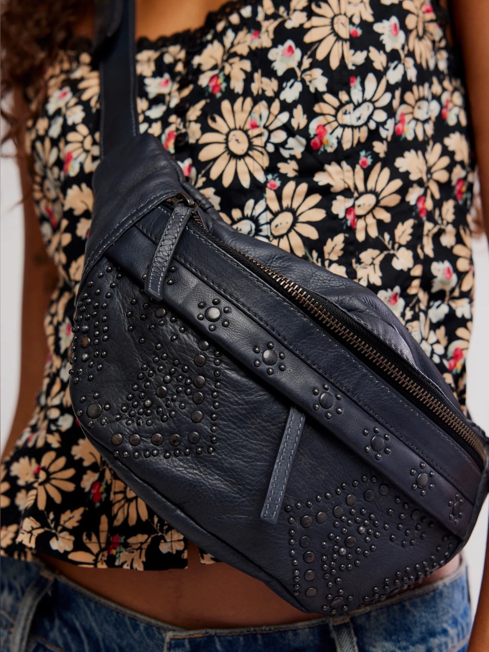NWT free people Ana Adorned Sling Bag